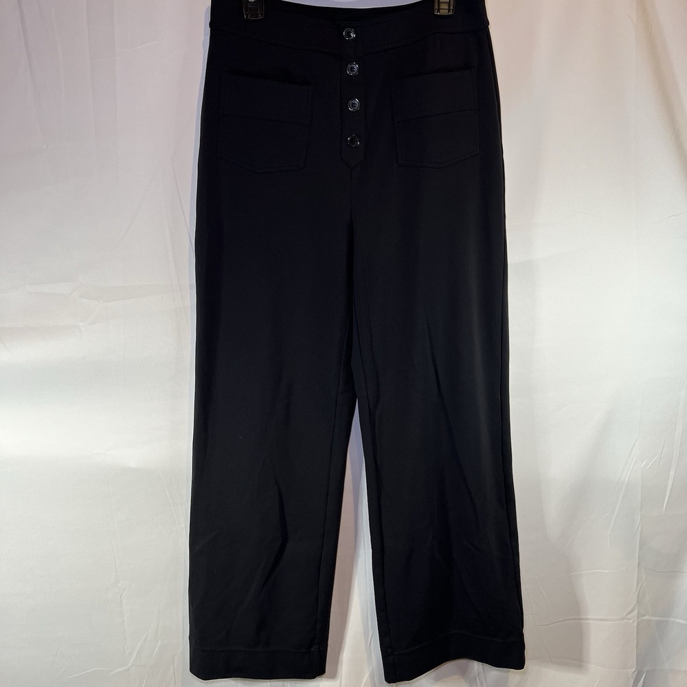 Halara DayStretch High Waisted Straight Leg Pull On Pants Size L Black‎ Comfort